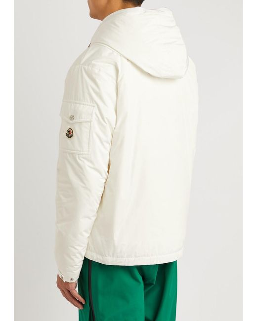 Moncler Natural Granero Logo Hooded Nylon Jacket for men