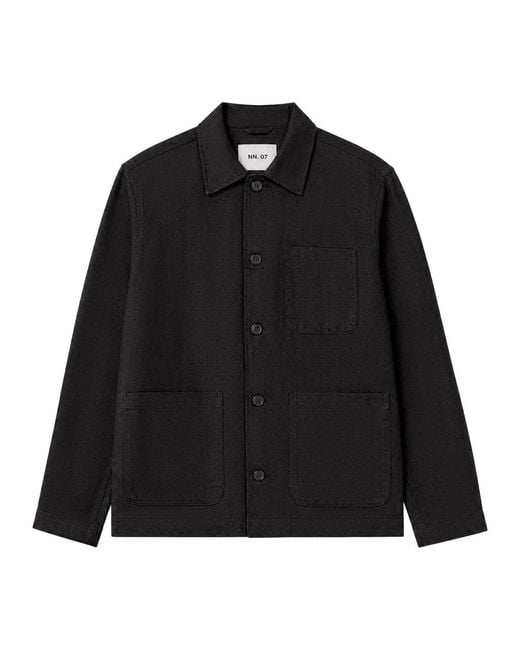 NN07 Black Morgan Linen Jacket for men