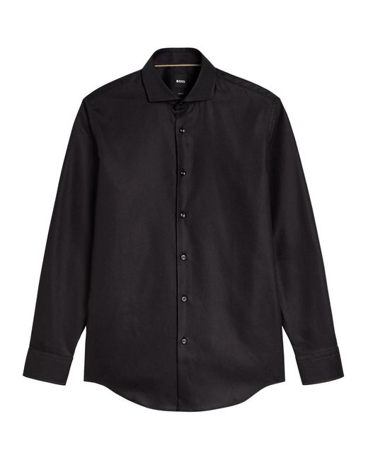 Boss Black Textured Woven Shirt for men