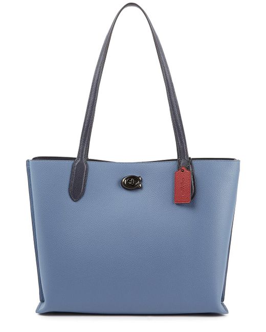 COACH Blue Willow Leather Tote