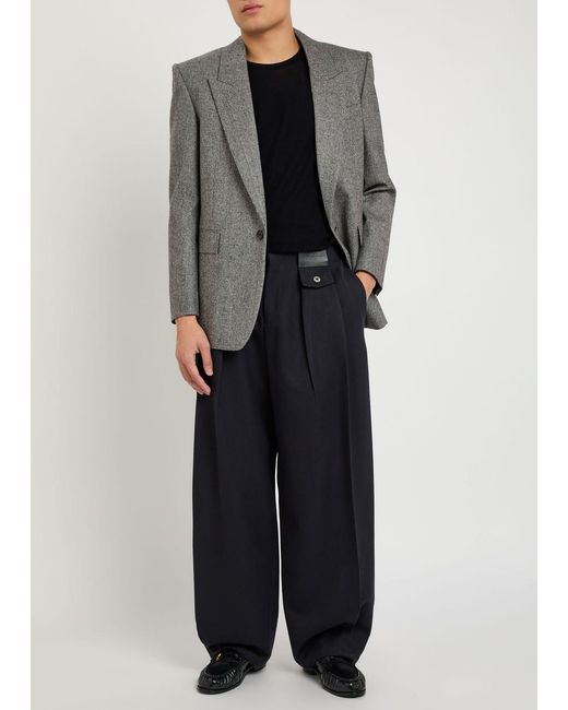 Saint Laurent Black Checked Wool Blazer for men