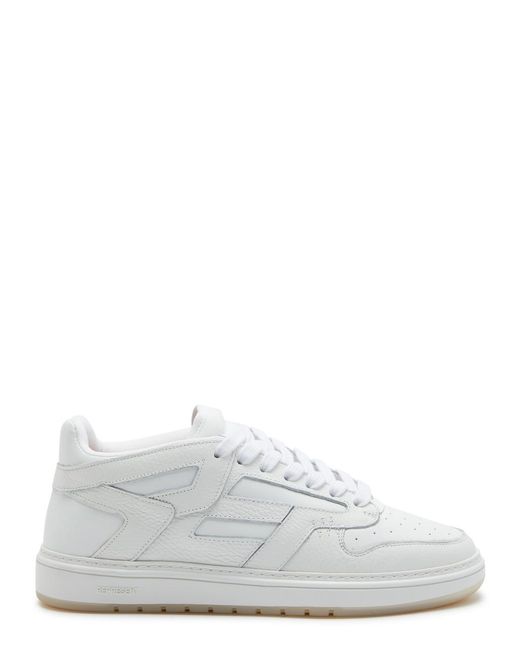 Represent White Reptor Panelled Leather Sneakers for men
