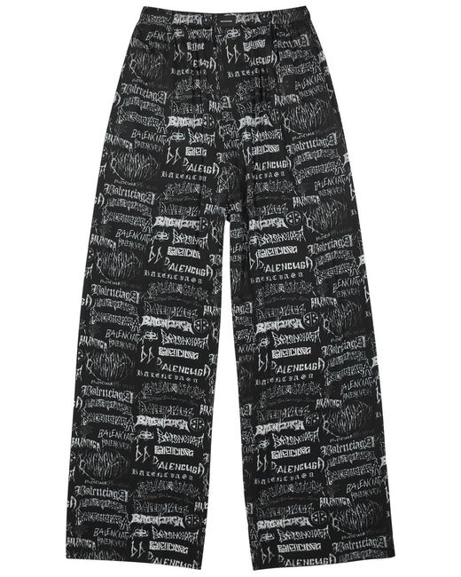 Balenciaga Gray Diy Metal Logo-Print Trousers for men