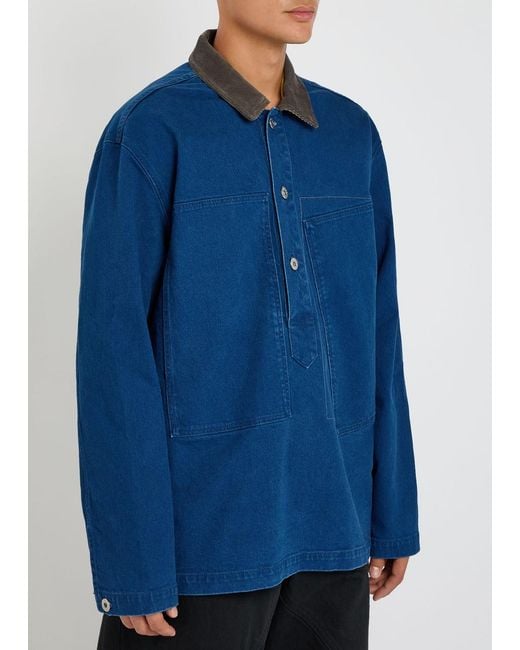 J.W. Anderson Blue Denim Overshirt for men