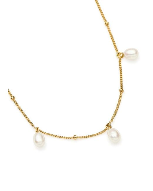 Missoma White Pearl Baya 18Kt-Plated Choker Necklace