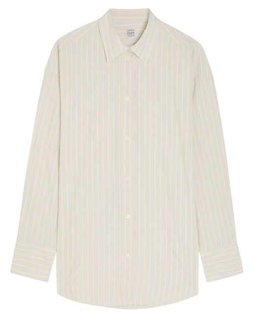 Totême White Striped Woven Shirt