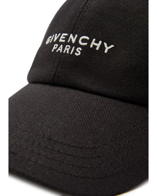 Givenchy Black Logo-Embroidered Cnavas Cap for men