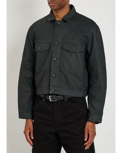 Lemaire Black Designer Denim Jacket It48 for men