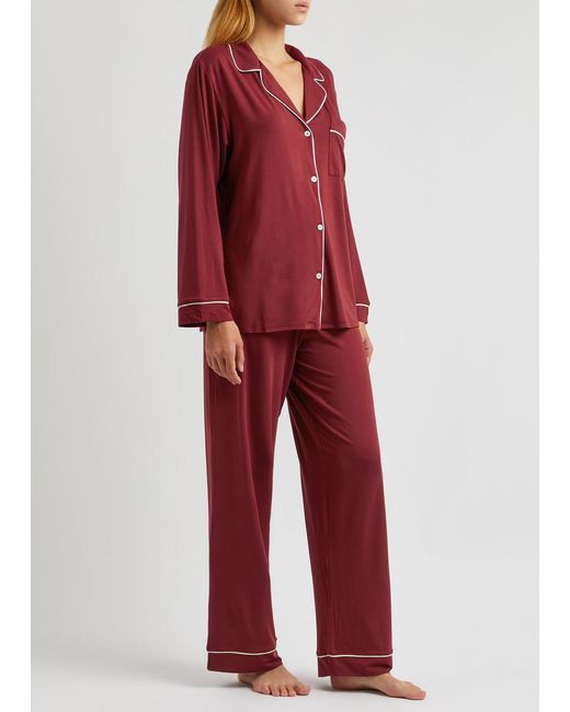 Eberjey Red Gisele Stretch-modal Pyjama Set