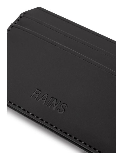 Rains Logo Rubberised Card Holder in Black for Men Lyst