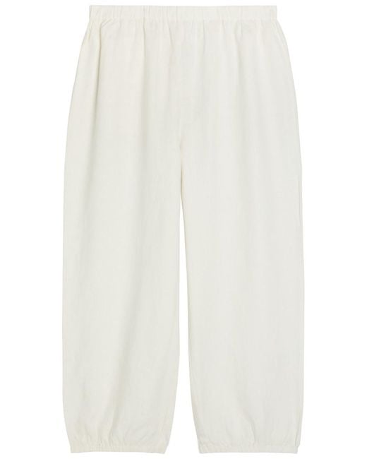 Suzie Kondi White Delos Linen Trousers