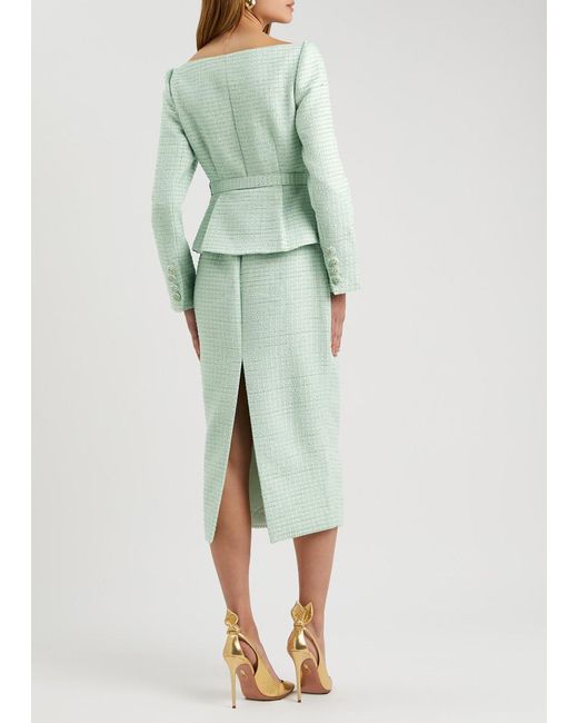 slim fit dress slacks Waldorf Tweed Boucle Dress - Green | Occasion Dress in Sizes XXS–6X main image 1