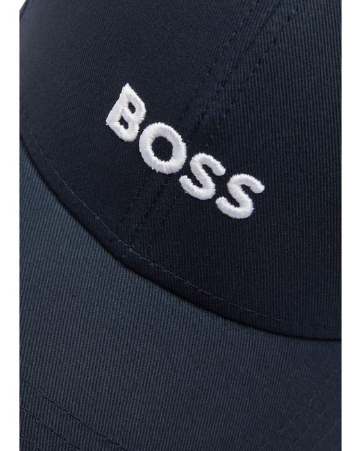Boss Blue Zed Logo-Embroidered Cotton Cap for men