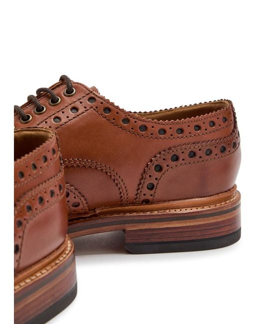 GRENSON Brown Archie Leather Brogues for men