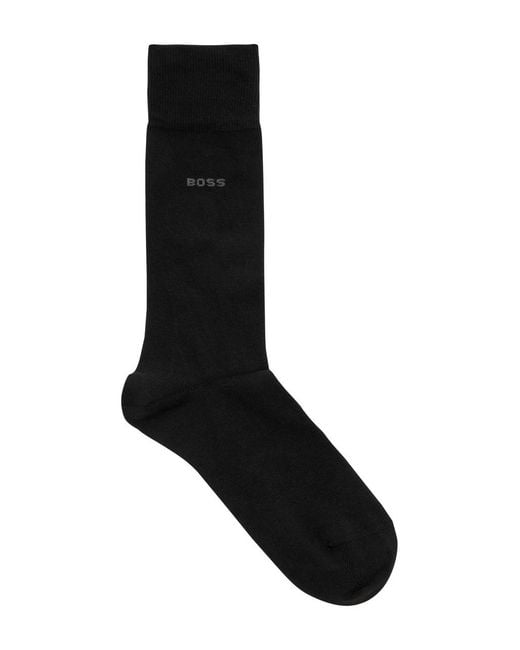 Boss Black Boss By Egyptian-cotton Blend Two-pack Socks for men