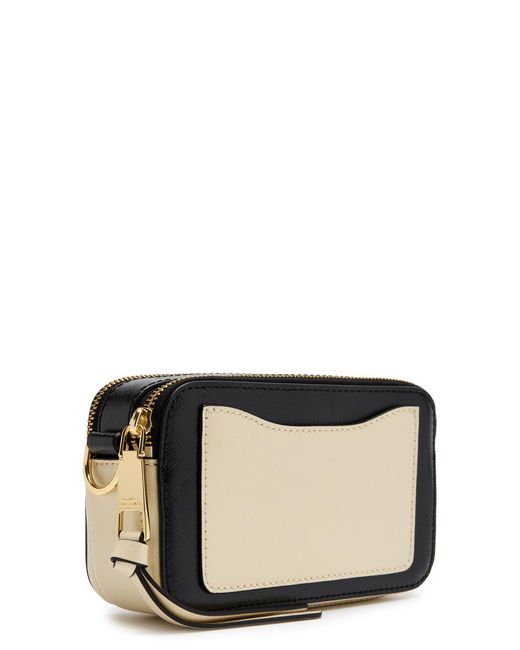 Marc Jacobs Black The Snapshot Colour-Blocked Leather Cross-Body Bag