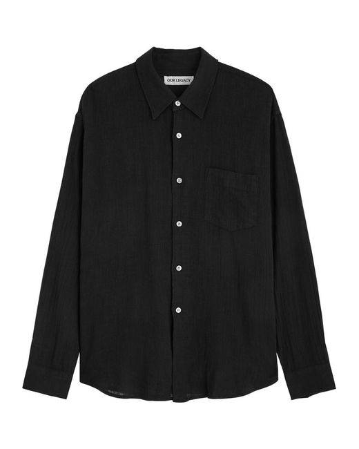 Our Legacy Black Coco Cotton Shirt for men