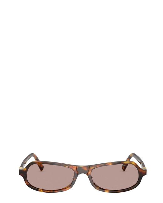Miu Miu Multicolor Narrow Rectangle-Frame Sunglasses