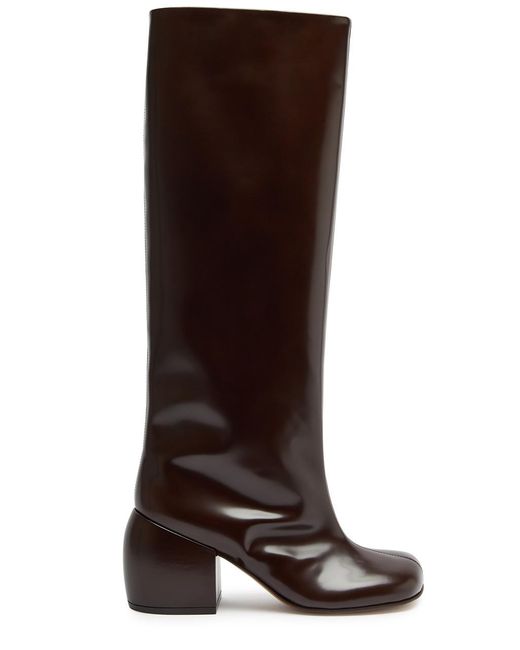 Dries Van Noten Brown 85 Leather Knee-high Boots
