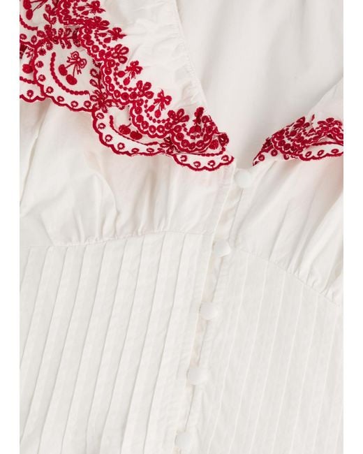 Damson Madder Caroline Embroidered Cotton Blouse
