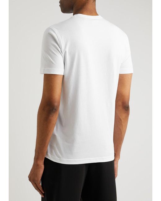 Belstaff White Logo Cotton T-shirt for men