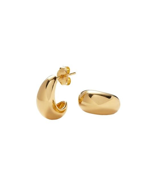 Missoma Metallic Savi Dome Small 18kt -plated Hoop Earrings