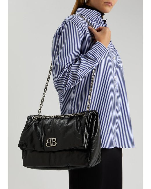 Balenciaga Black Monaco Medium Leather Shoulder Bag