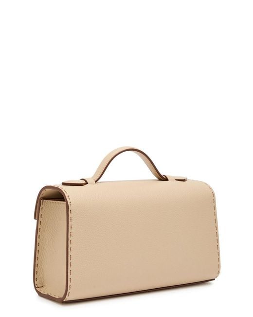 SAVETTE Natural Symmetry Grained Leather Pochette
