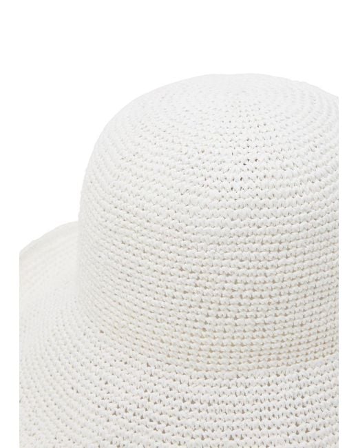 Totême White Paper Raffia Sun Hat