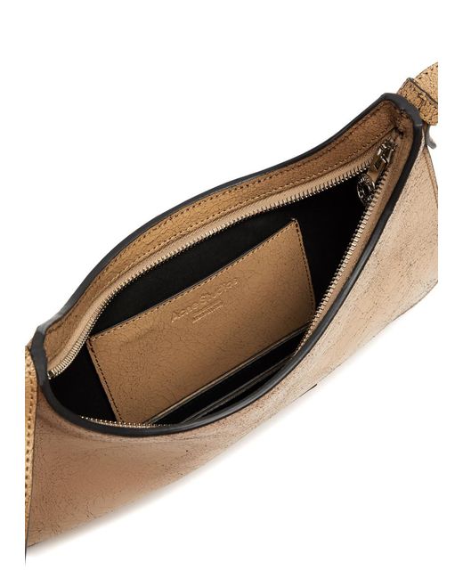 Acne Brown Platt Mini Leather Shoulder Bag