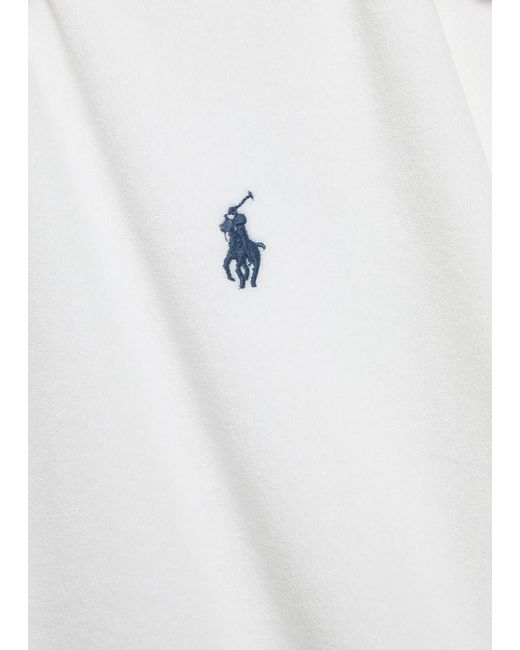 Polo Ralph Lauren White Logo-Embroidered Terry T-Shirt for men