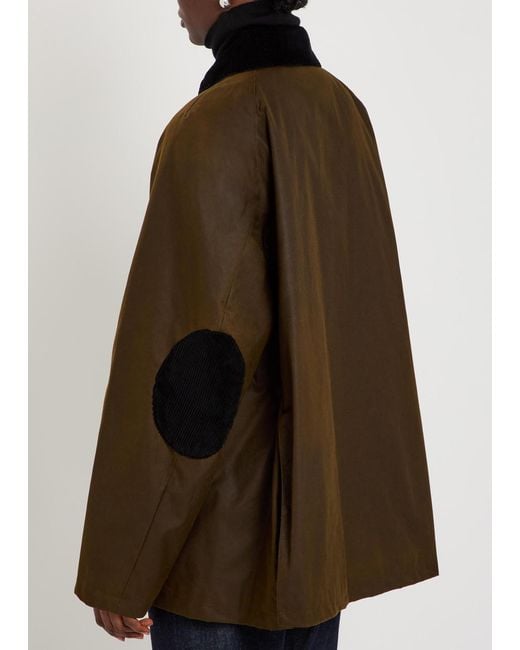 Totême Brown Corduroy-Trimmed Waxed Cotton Jacket