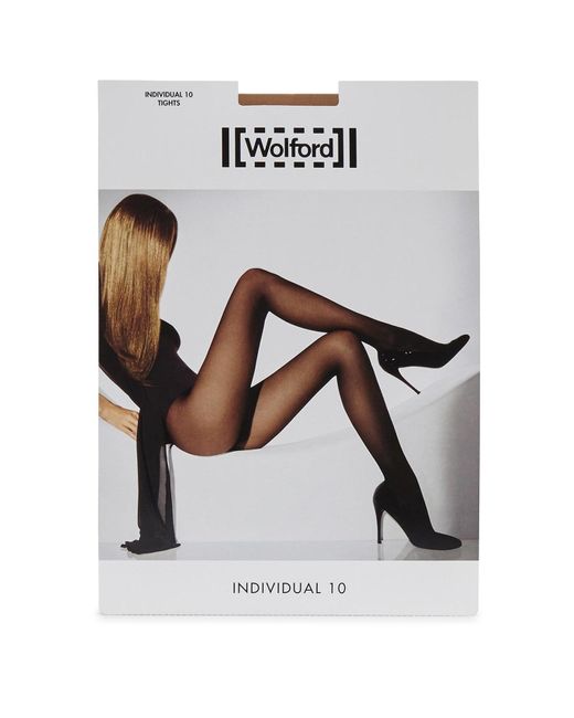 Wolford White Individual 10 Denier Tights