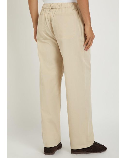 FRAME Natural Straight-Leg Cotton Trousers for men