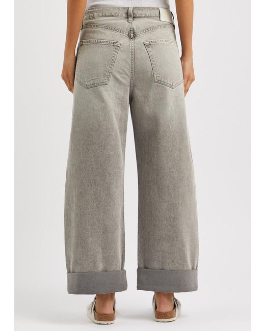 Citizens of Humanity Gray Ayla baggy Wide-leg Jeans
