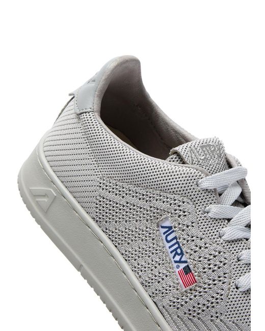 Autry Gray Easeknit Medalist Knitted Sneakers for men