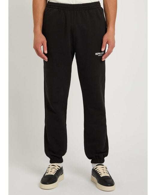 Represent Black Owners Club Logo-Print Cotton Sweatpants for men