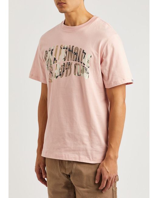 BBCICECREAM Pink Camo Arch Logo Cotton T-shirt for men