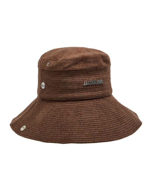 Jacquemus Brown Le Bob De Nimes Wool Bucket Hat