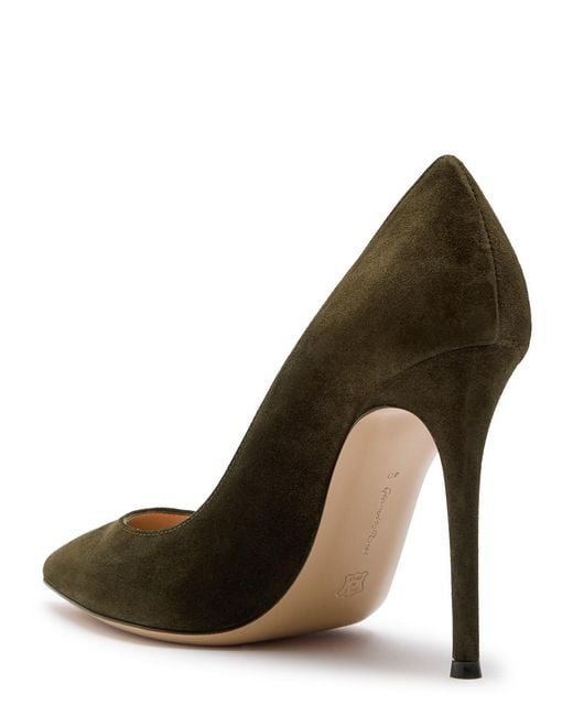 Gianvito Rossi Brown Gianvito 105 Suede Pumps