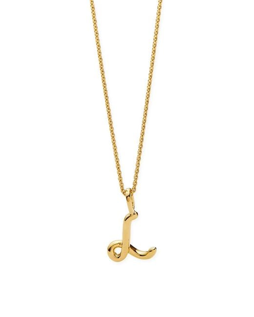 Missoma Metallic Initial L Mini 18Kt Vermeil Necklace