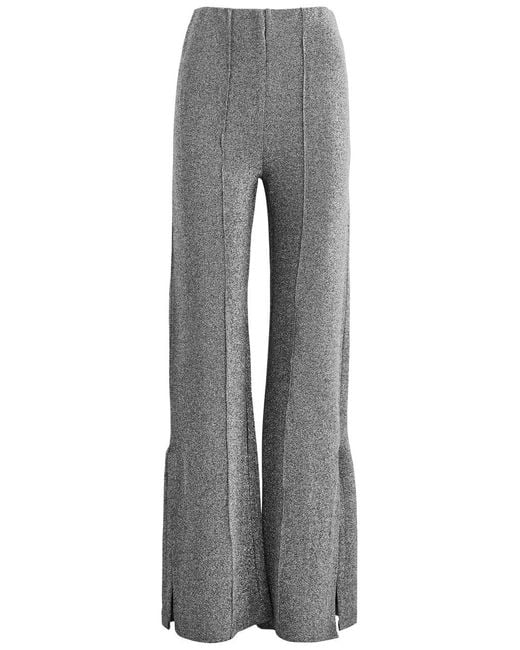 Day Birger et Mikkelsen Gray Wagner Straight-Leg Metallic Lamé Trousers