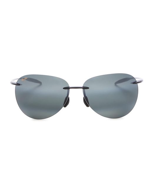 Maui Jim Blue Sugar Beach Rimless Round-frame Sunglasses for men