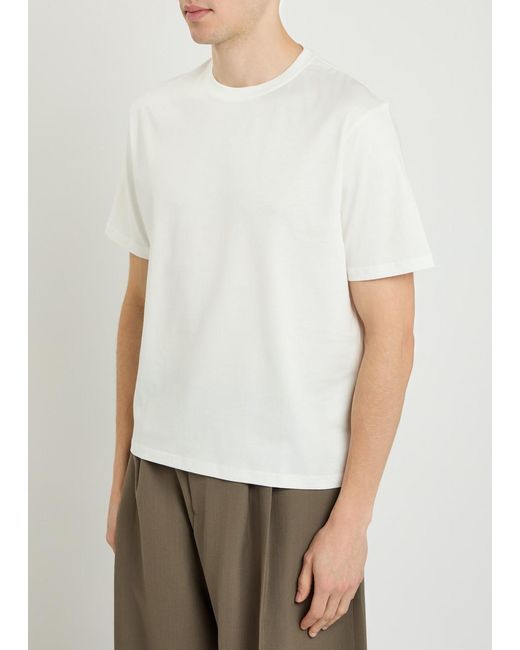 Studio Nicholson White Crew-Neck Cotton T-Shirt for men