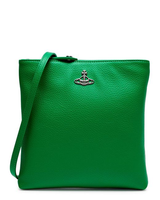 Vivienne Westwood Green Squire Faux Leather Cross-body Bag
