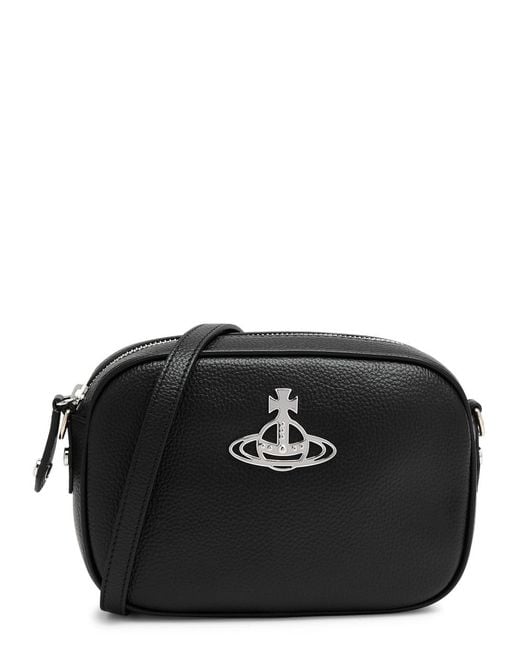 Vivienne Westwood Black Anna Grained Leather Camera Bag