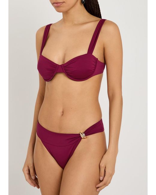Away That Day Purple Isla Del Sol Underwired Bikini Top