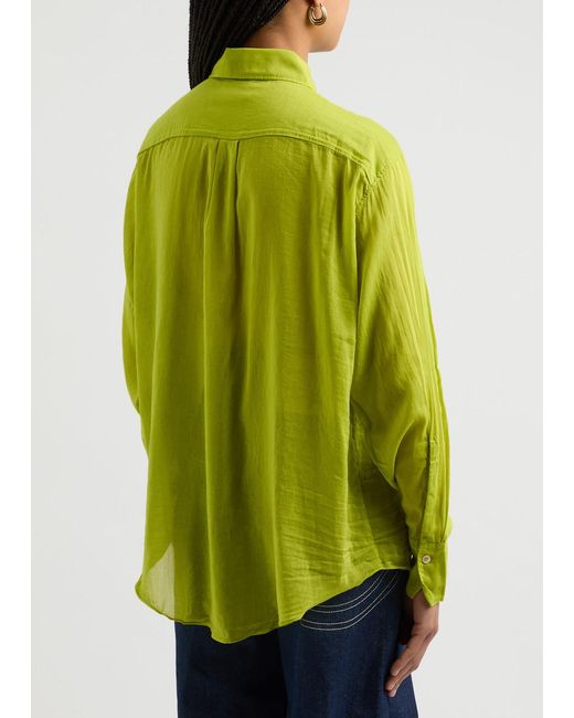 Forte Forte Yellow Cotton-Blend Voile Shirt