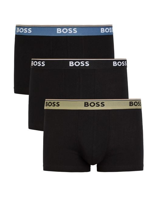 Boss Black Power Stretch-Cotton Boxer Trunks for men