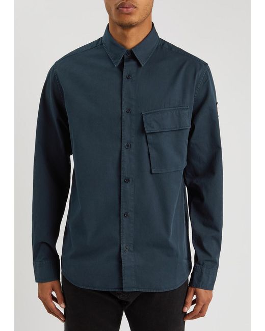 Belstaff Blue Cotton Shirt for men